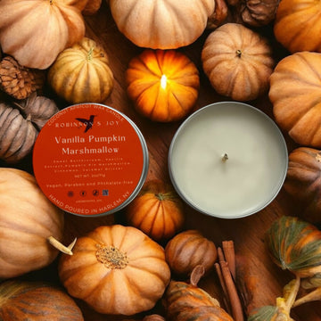 Vanilla Pumpkin Marshmallow Travel Candle