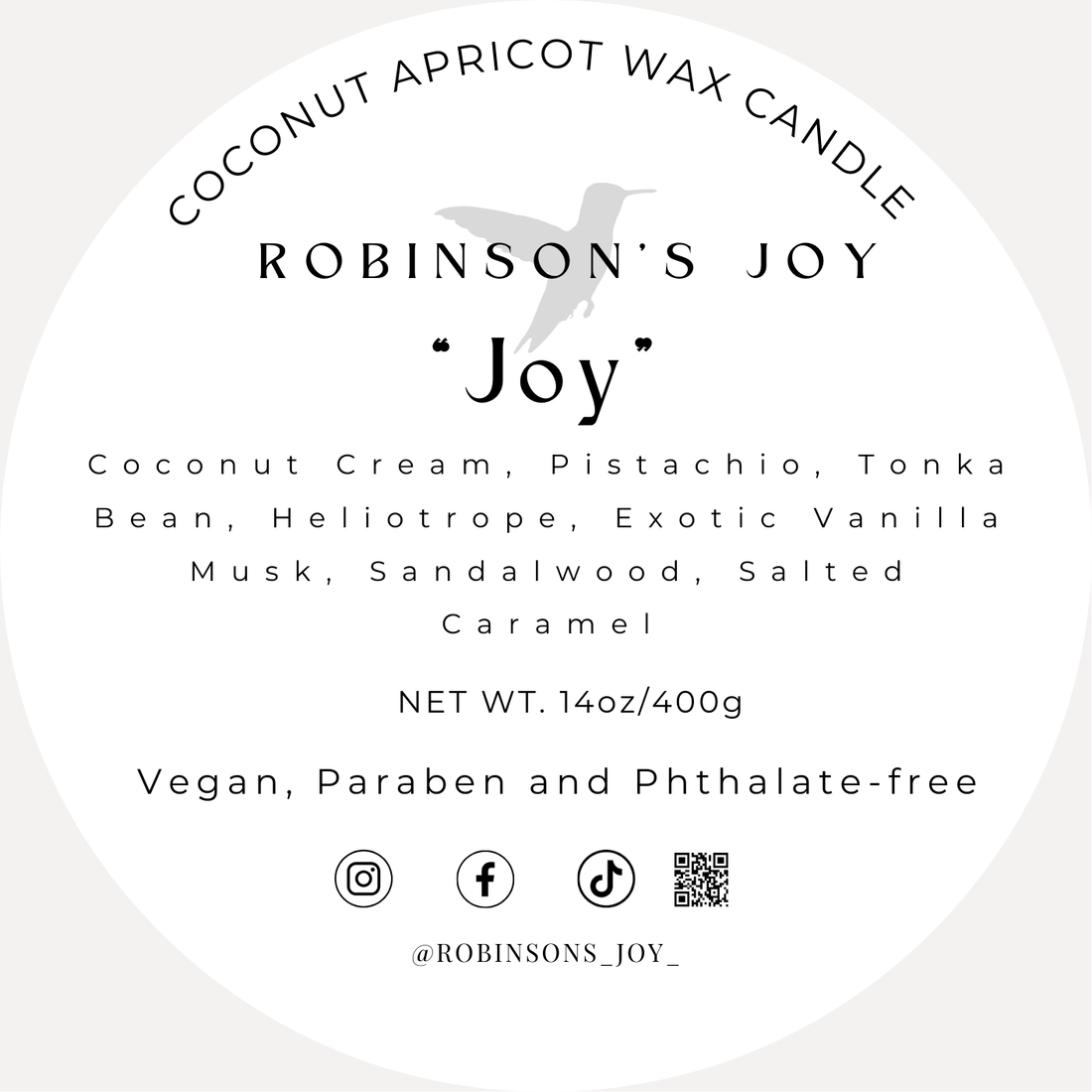 “Joy” Luxury Tin Candle- SIGNATURE COLLECTION