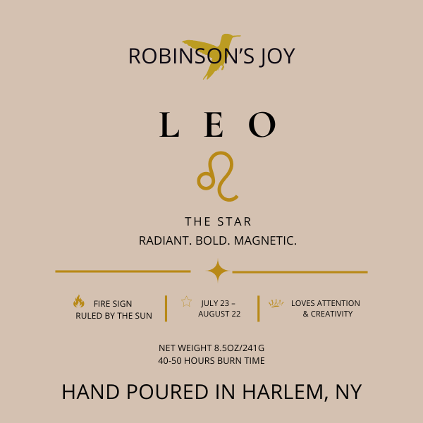 The Leo 8.5 oz Glass Candle - Zodiac Collection