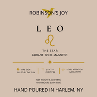 The Leo 8.5 oz Glass Candle - Zodiac Collection