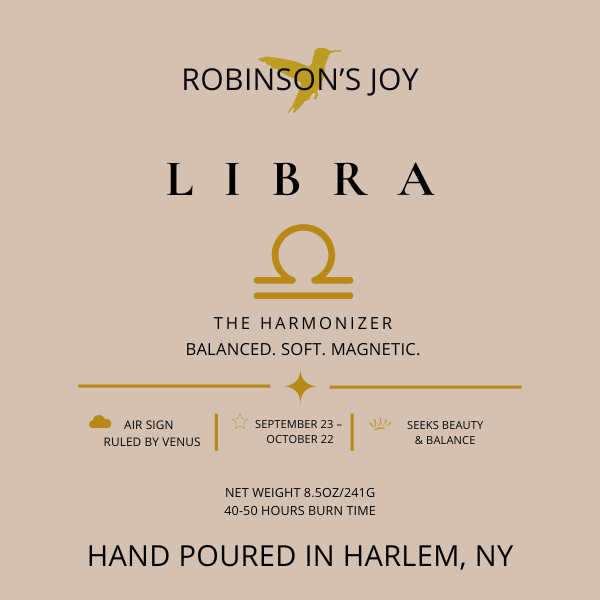 The Libra 8.5 oz Glass Candle - Zodiac Collection