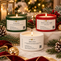 Winter Candy Apple 5oz Ceramic Candle- Holiday Collection