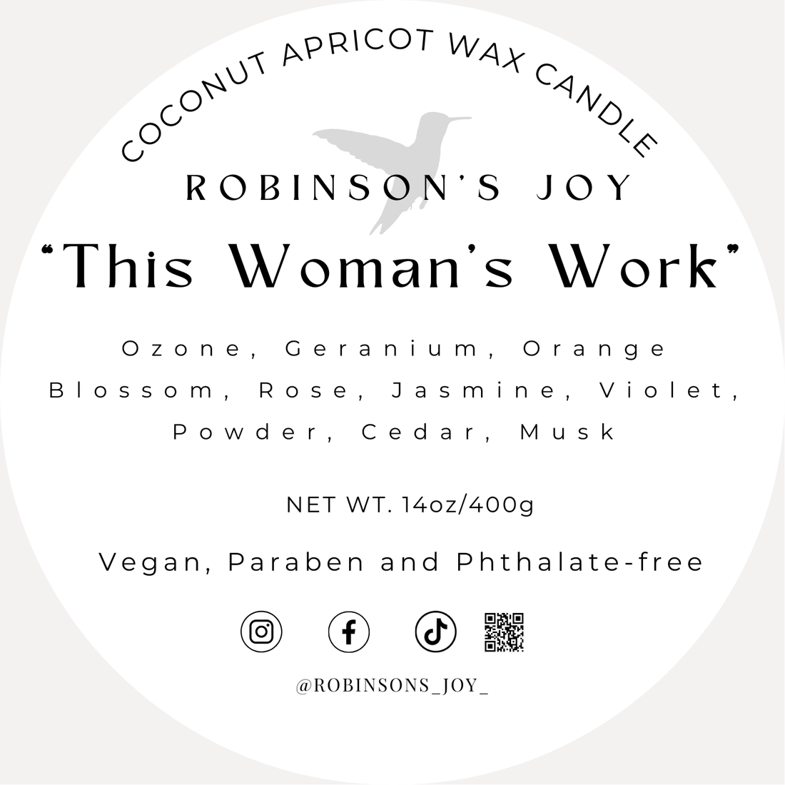 “This Woman’s Work” Luxury Tin 14oz Candle- SIGNATURE COLLECTION