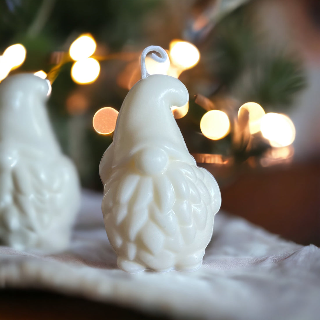 Holiday Gnome Sculpture Candle