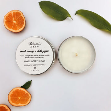 Sweet Orange + Chili Pepper Travel Candle