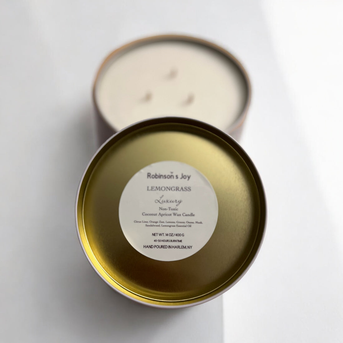 Lemongrass Luxury Tin Candle- SIGNATURE COLLECTION