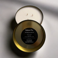 Tonka & Oud Luxury Tin Candle- FALL COLLECTION