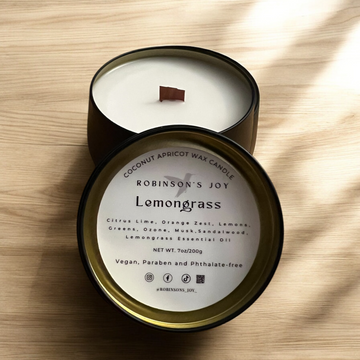 Lemongrass Luxury Tin 7oz Candle- SIGNATURE COLLECTION