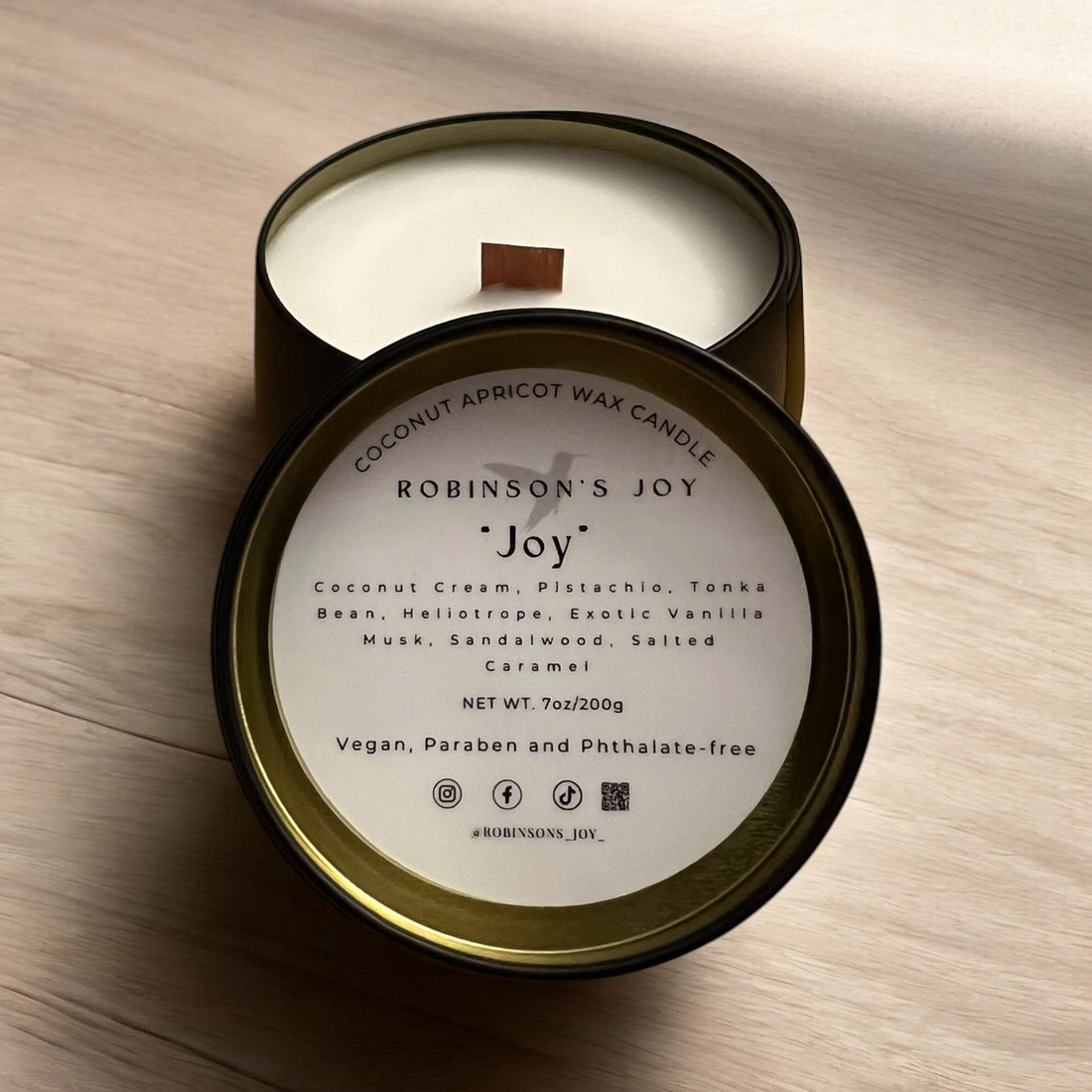 “Joy” Luxury 7 oz Tin Candle- SIGNATURE COLLECTION