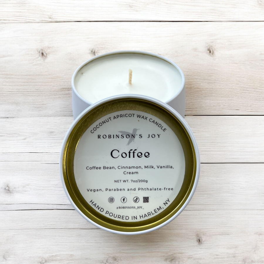 "Coffee" Luxury 7 oz Tin Candle