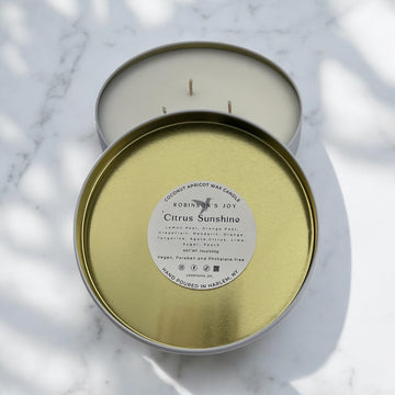Citrus Sunshine 14oz Luxury Tin Candle- Spring 2025