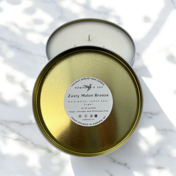 Zesty Melon Breeze 14oz Luxury Tin Candle