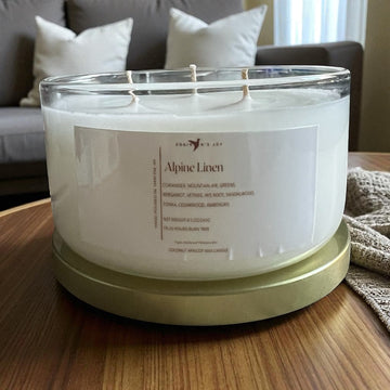 Alpine Linen 8.5 oz Glass Candle- Fall 2025 Collection