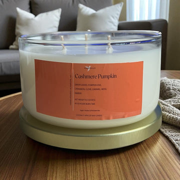 Cashmere Pumpkin 8.5 oz Glass Candle- Fall Collection 2025