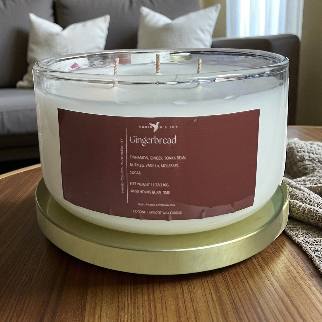 Gingerbread 8.5 oz Glass Candle- Fall Collection 2025