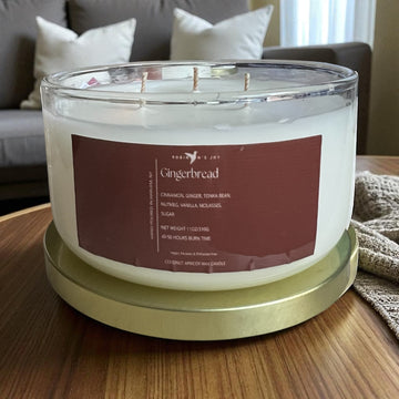 Gingerbread 8.5 oz Glass Candle- Fall Collection 2025