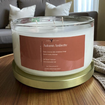 Autumn Ambrette  8.5oz Glass Candle- Fall 2025 Collection