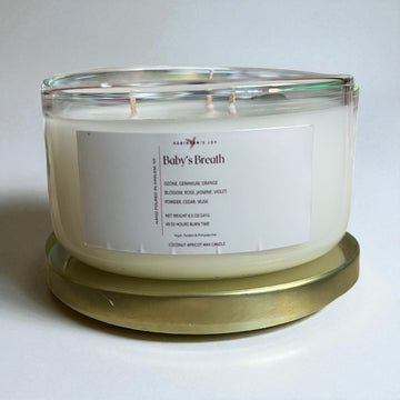 Baby's Breath 8.5 oz  Glass Candle- Signature Collection