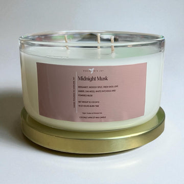 Midnight Musk 8.5 oz Glass Candle- Signature Collection