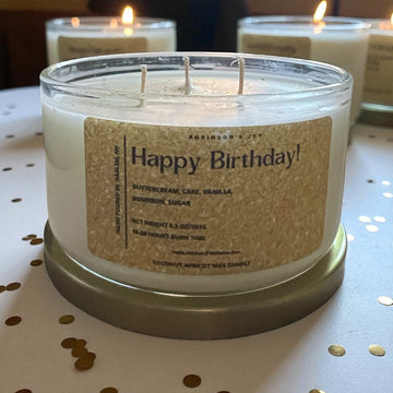 Happy Birthday 8.5 oz Glass Candle