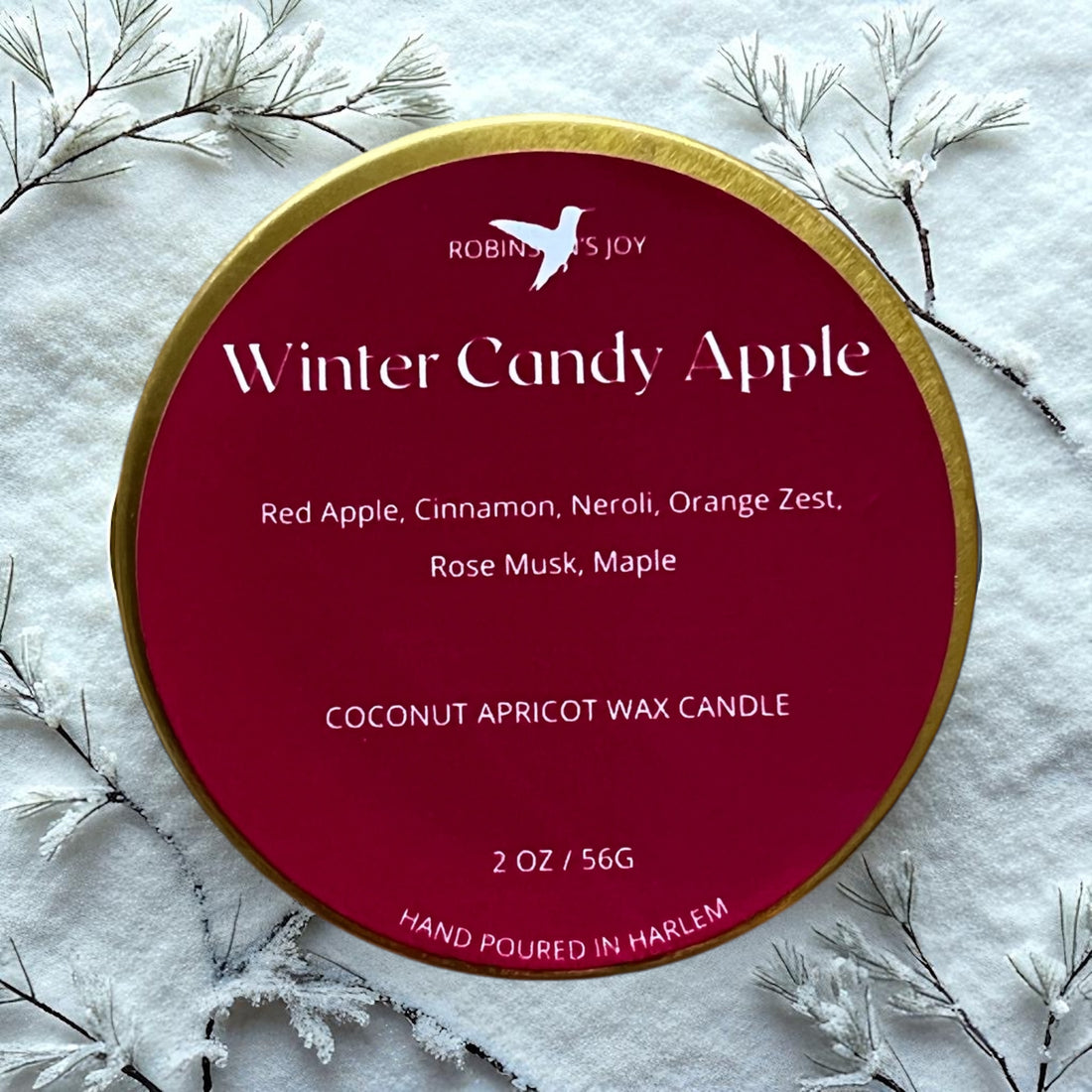 Winter Candy Apple 2 oz Candle- Winter Collection