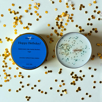 Happy Birthday 2oz Candle- Blue