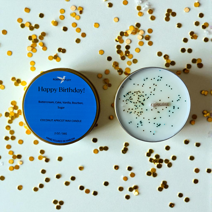 Happy Birthday 2oz Candle- Blue