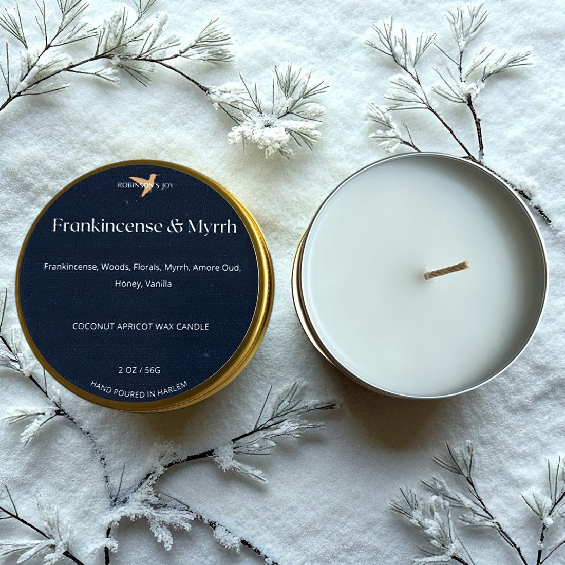 Frankincense & Myrrh 2 oz Candle- Winter Collection