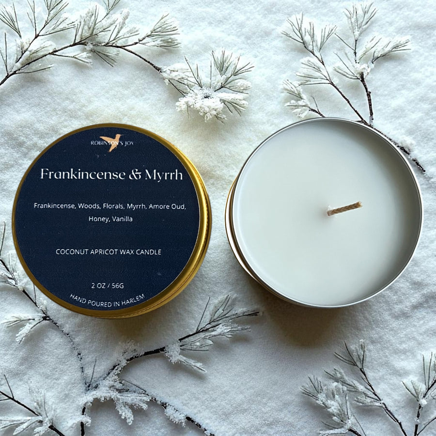 Frankincense & Myrrh 2 oz Candle- Winter Collection