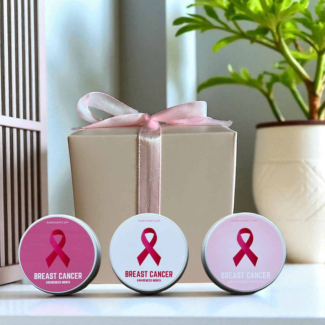 Breast Cancer Awareness Candle Set