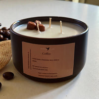 Coffee 8.5 oz Glass Candle- SIGNATURE COLLECTION