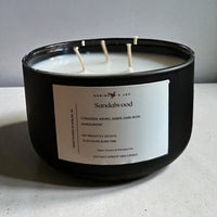 Sandalwood 8.5 oz Glass Candle- Black Label Men's Collection