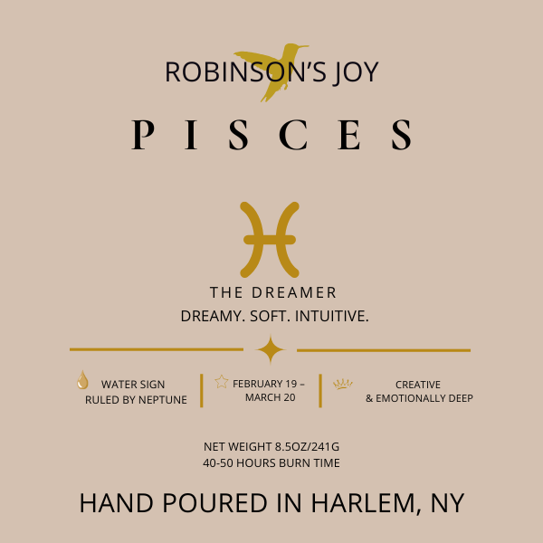 The Pieces 8.5 oz Glass Candle - Zodiac Collection