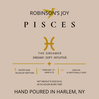 The Pieces 8.5 oz Glass Candle - Zodiac Collection