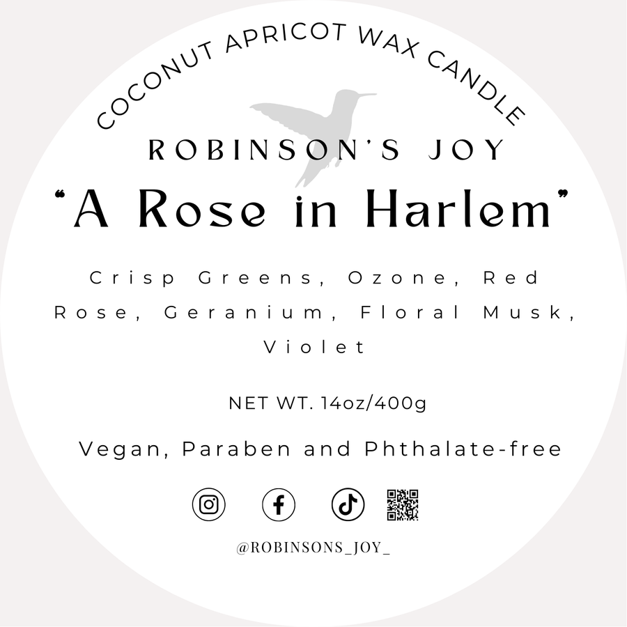 “A Rose in Harlem” Luxury Tin 14oz Candle- SIGNATURE COLLECTION