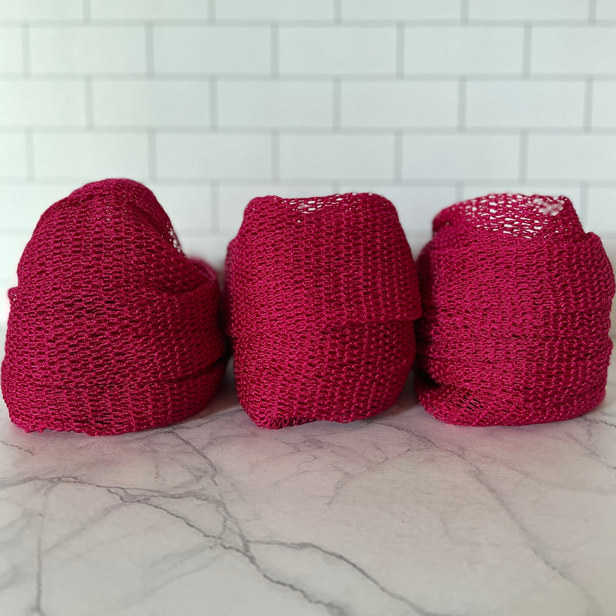 Dark Fuchsia African Exfoliating Net